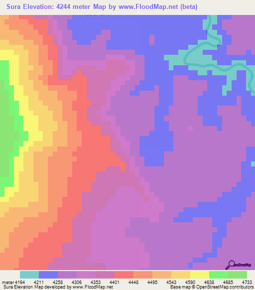 Sura,Peru Elevation Map