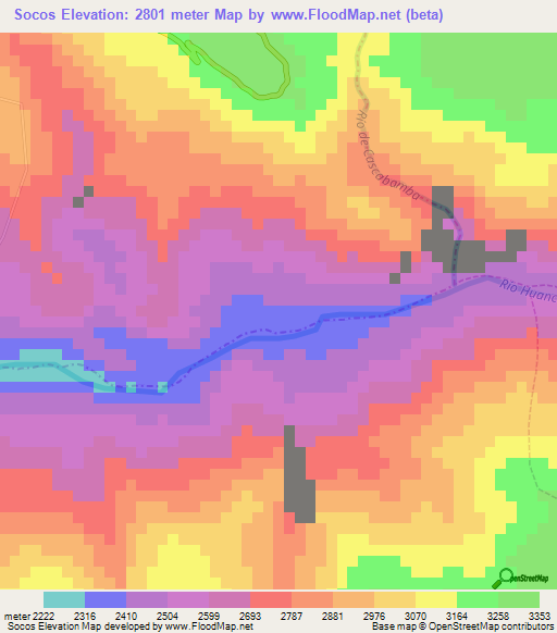 Socos,Peru Elevation Map