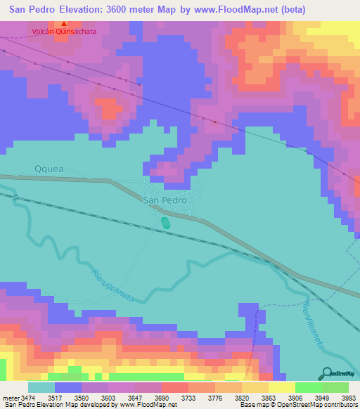 San Pedro,Peru Elevation Map