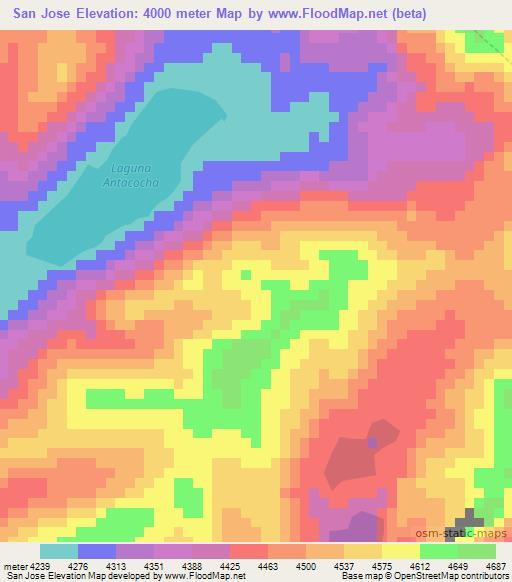San Jose,Peru Elevation Map