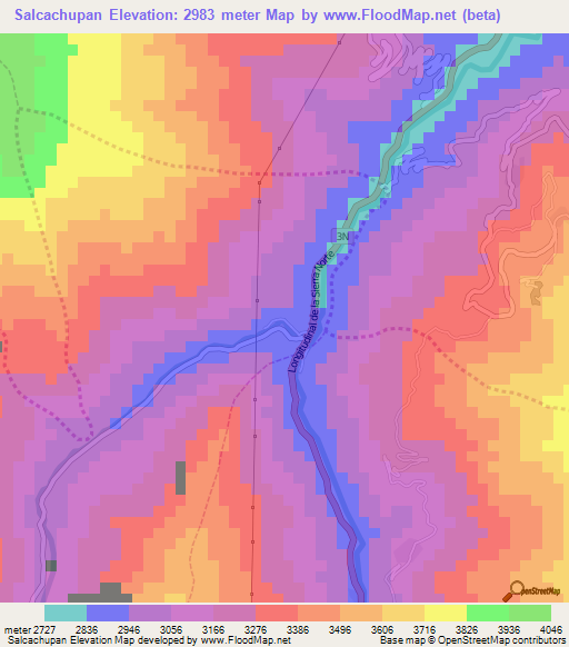 Salcachupan,Peru Elevation Map