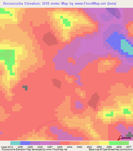 Rocoscocha,Peru Elevation Map