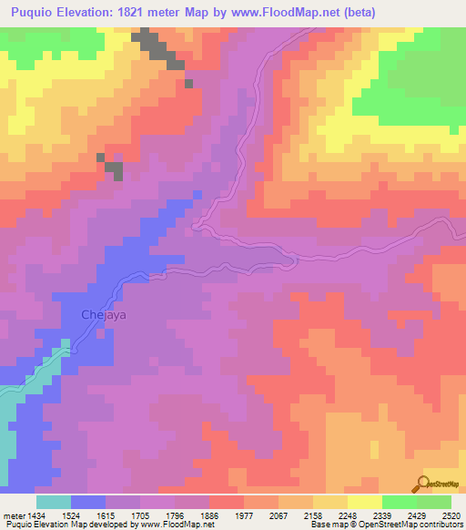 Puquio,Peru Elevation Map