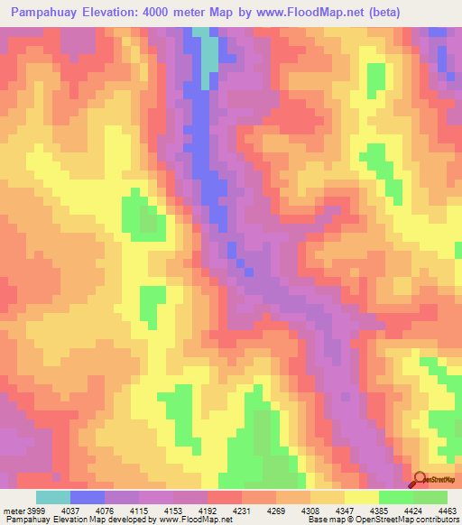 Pampahuay,Peru Elevation Map