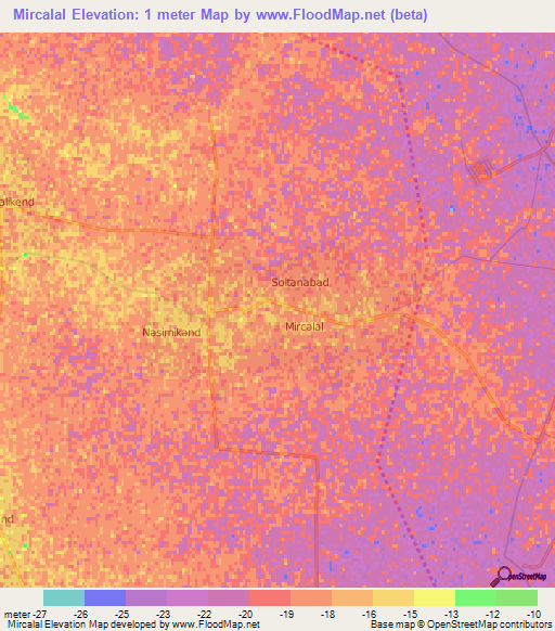 Mircalal,Azerbaijan Elevation Map
