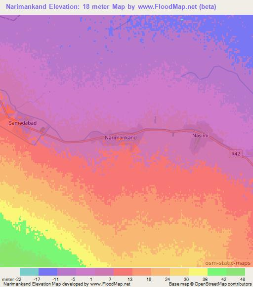 Narimankand,Azerbaijan Elevation Map