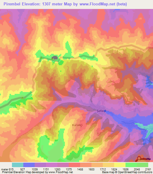 Pirembel,Azerbaijan Elevation Map