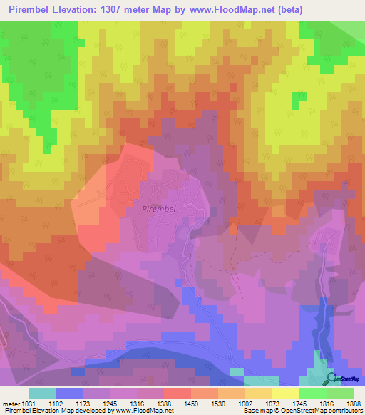 Pirembel,Azerbaijan Elevation Map