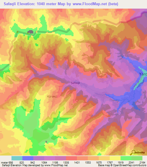 Safaqli,Azerbaijan Elevation Map