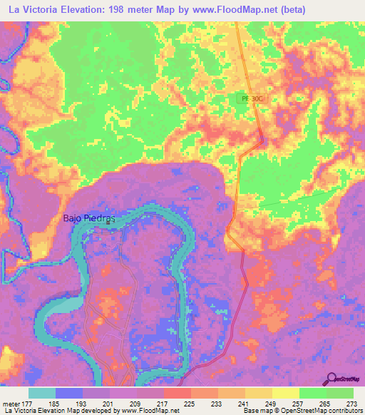 La Victoria,Peru Elevation Map