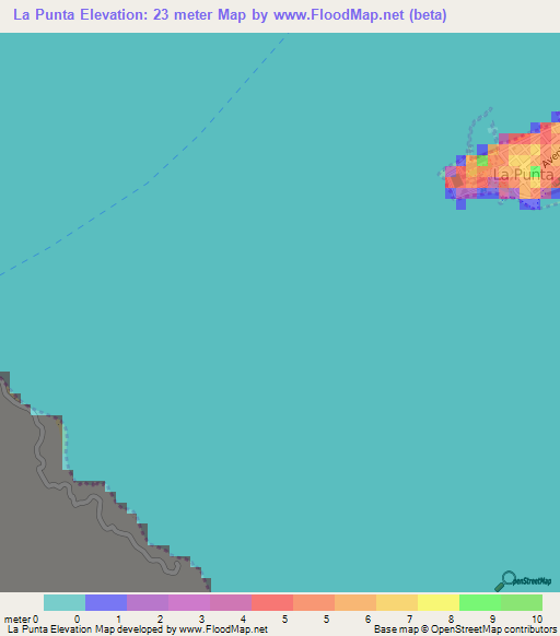 La Punta,Peru Elevation Map