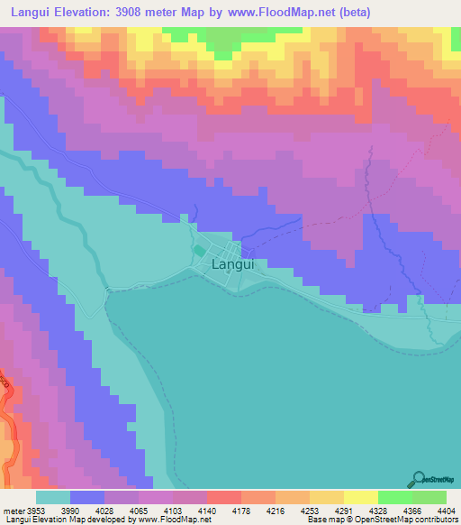 Langui,Peru Elevation Map