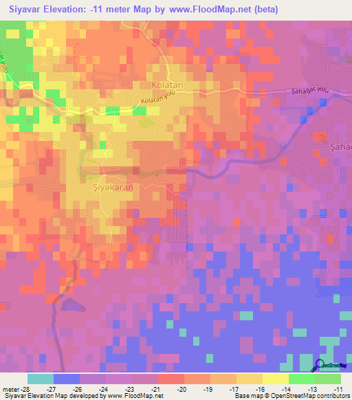 Siyavar,Azerbaijan Elevation Map