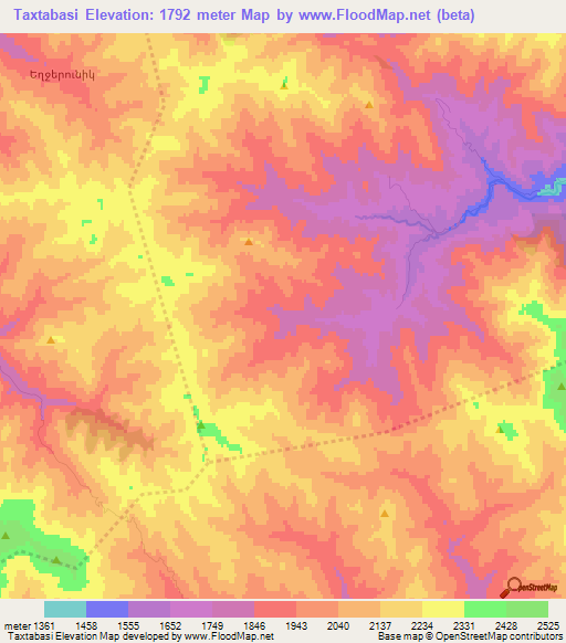 Taxtabasi,Azerbaijan Elevation Map