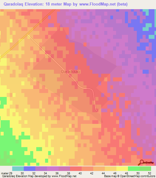 Qaradolaq,Azerbaijan Elevation Map
