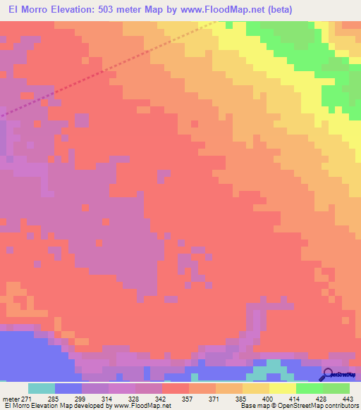 El Morro,Peru Elevation Map