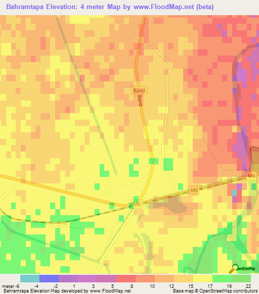 Bahramtapa,Azerbaijan Elevation Map