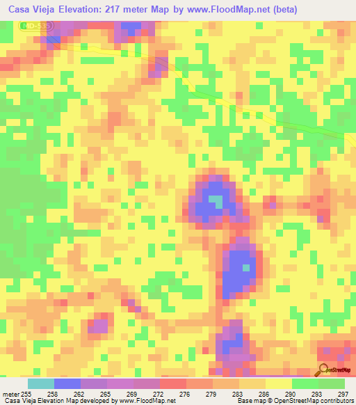 Casa Vieja,Peru Elevation Map