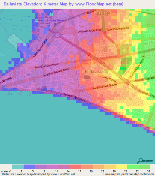 Bellavista,Peru Elevation Map