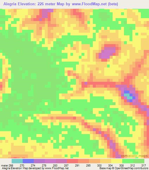Alegria,Peru Elevation Map