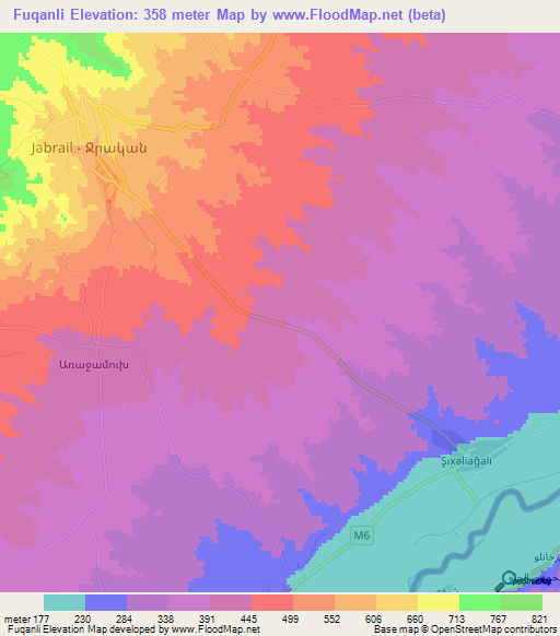Fuqanli,Azerbaijan Elevation Map