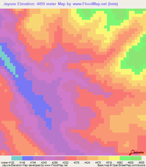 Jayune,Peru Elevation Map