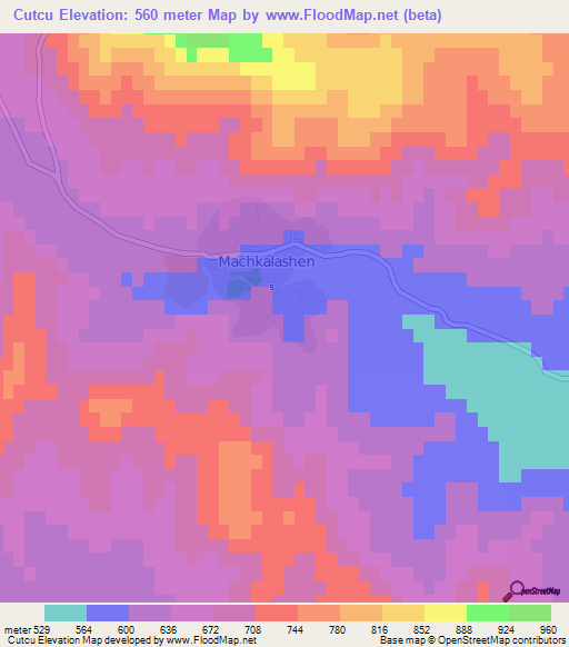 Cutcu,Azerbaijan Elevation Map