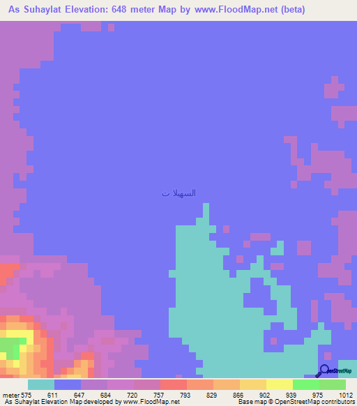 As Suhaylat,Saudi Arabia Elevation Map