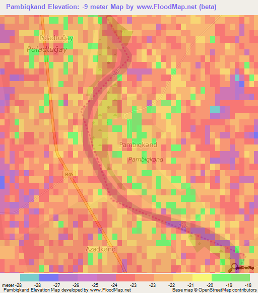 Pambiqkand,Azerbaijan Elevation Map