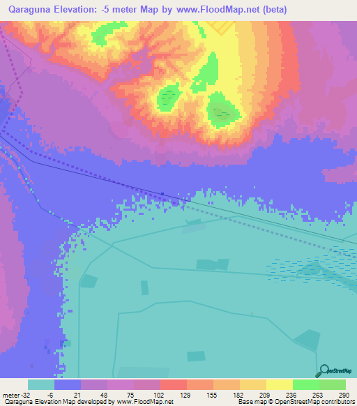 Qaraguna,Azerbaijan Elevation Map