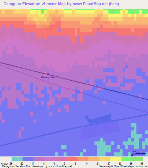 Qaraguna,Azerbaijan Elevation Map