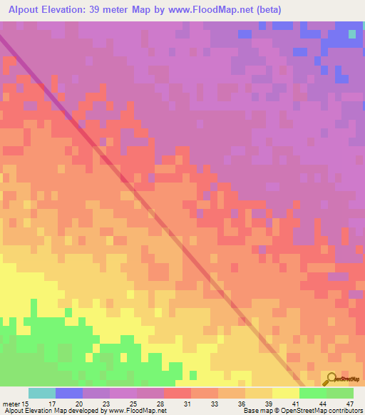Alpout,Azerbaijan Elevation Map