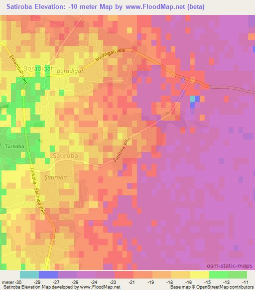 Satiroba,Azerbaijan Elevation Map
