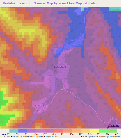 Dastatuk,Azerbaijan Elevation Map