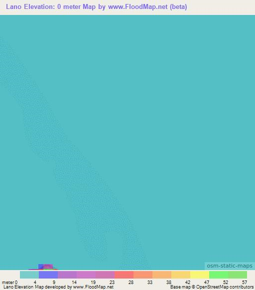 Lano,Wallis and Futuna Elevation Map