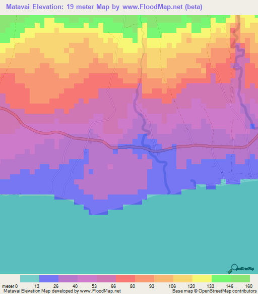 Matavai,Samoa Elevation Map