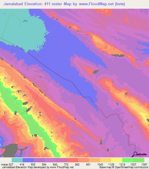 Jamalabad,Iran Elevation Map