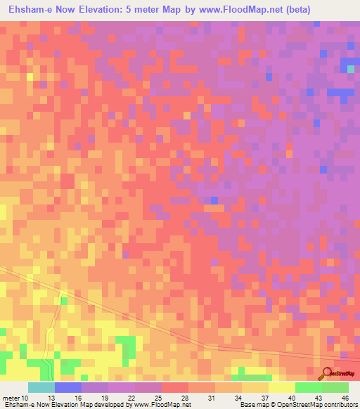 Ehsham-e Now,Iran Elevation Map