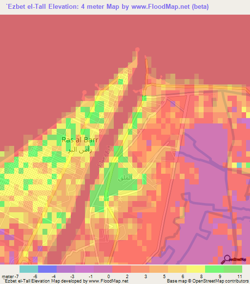 `Ezbet el-Tall,Egypt Elevation Map