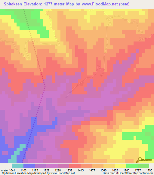 Spitaksen,Azerbaijan Elevation Map