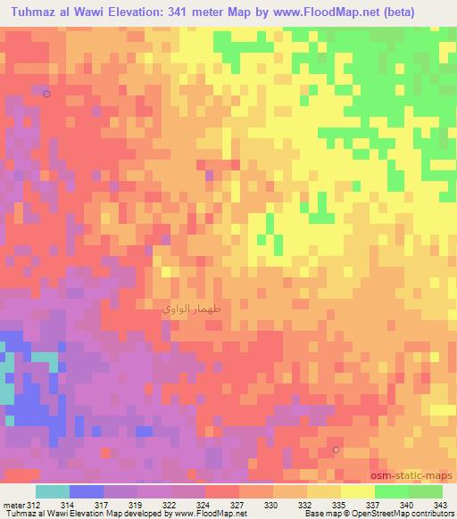 Tuhmaz al Wawi,Syria Elevation Map