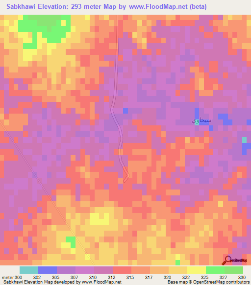 Sabkhawi,Syria Elevation Map