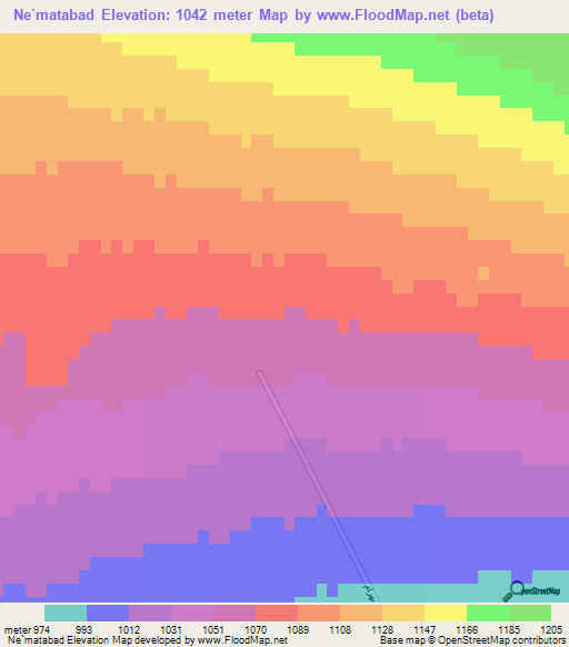 Ne`matabad,Iran Elevation Map
