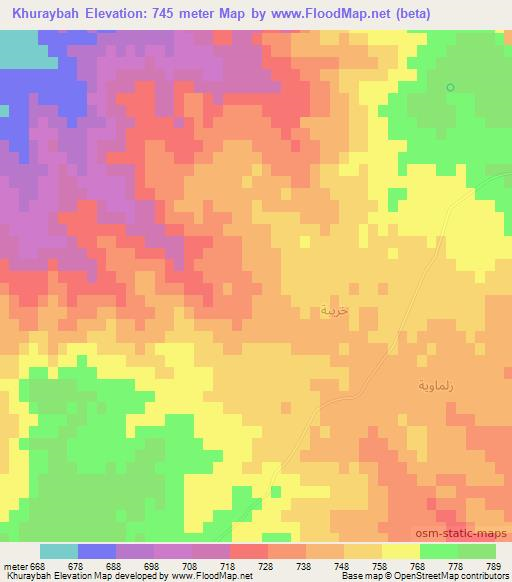 Khuraybah,Syria Elevation Map