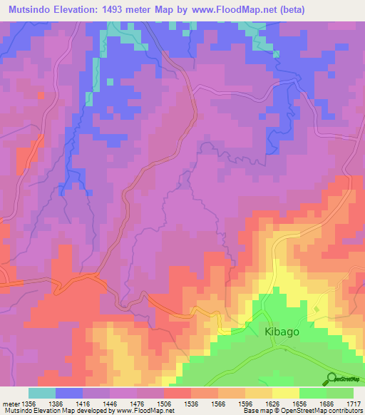 Mutsindo,Burundi Elevation Map