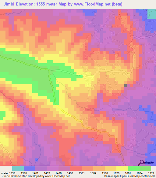 Jimbi,Burundi Elevation Map