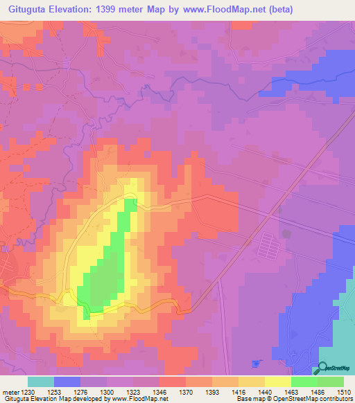 Gituguta,Burundi Elevation Map
