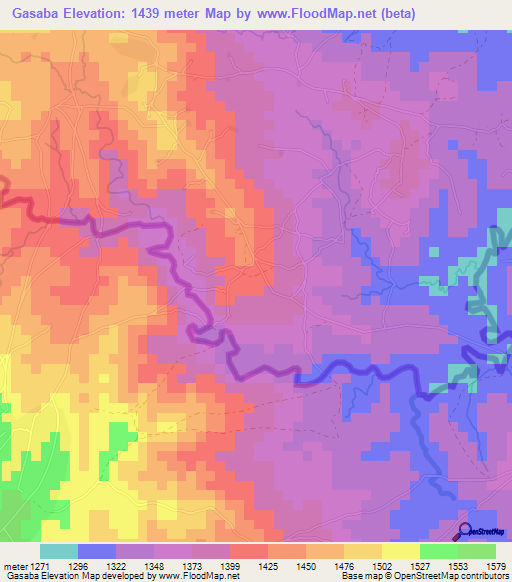 Gasaba,Burundi Elevation Map