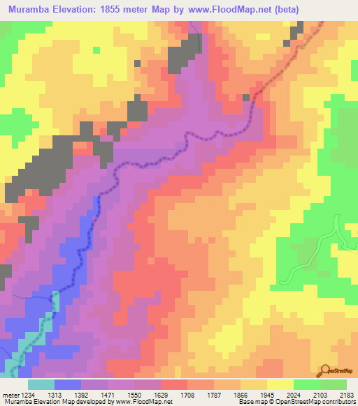Muramba,Burundi Elevation Map