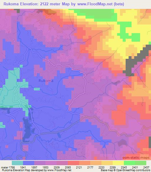 Rukoma,Burundi Elevation Map